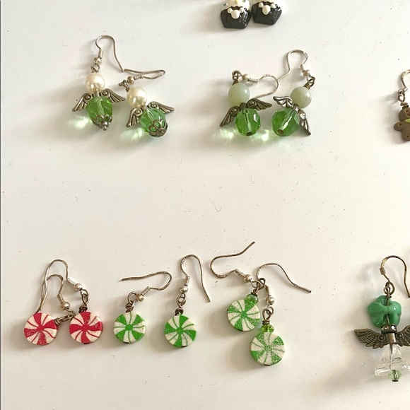 Hand Made sterling silver Earrings, Christmas, Snowmen,Donuts, Cupcakes and more - Picture 2 of 16